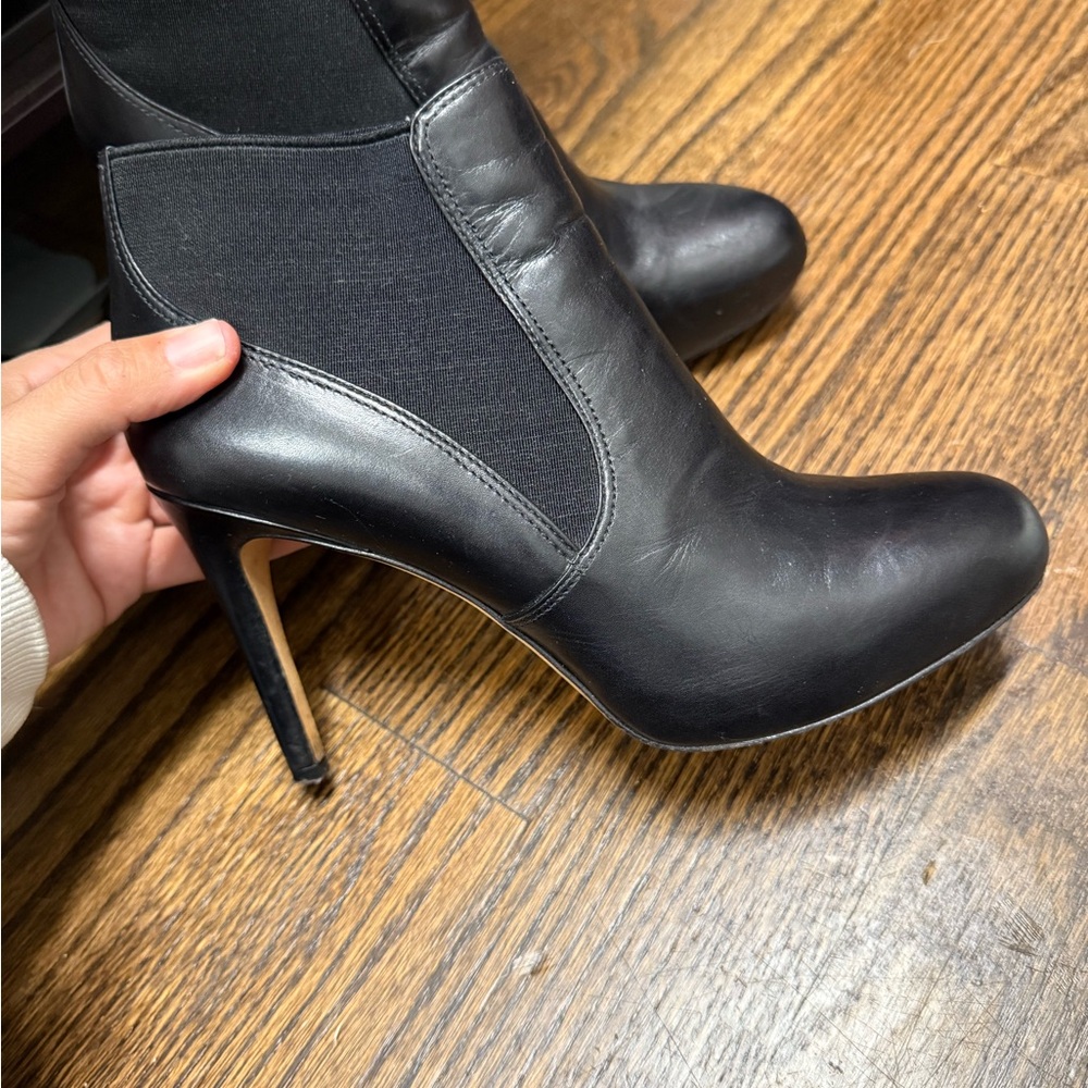Via Spiga Black Stiletto Ankle Boots